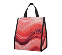Lunch Bag Insulated Lunch Box for Women Men Cooler Bag Reusable Lunch Bag Some Peach Waves Lunch Tote Bag for Work