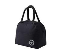 Lunch Bag Insulated Thermal Food Storage Bag Portable Travel Working Bento Lunch Tote for Men with Ice (Black, One Size)