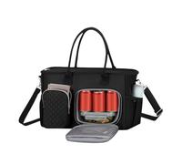 Lunch Bag - Insulated Waterproof Handbag, Leakproof Laptop Tote with Shoulder Strap | Multi-Pocket Design | Lunch Bag for Umbrella Office College Travel Business Picnic Outdoor Nurse Women Men