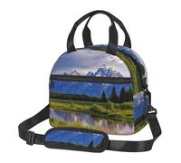 Lunch Bag Lunch Box for Men Women Grand Teton National Park Insulated Lunch Tote Bag with Adjustable Shoulder Strap Reusable Leakproof Cooler Lunch Container for Office Picnic Travel