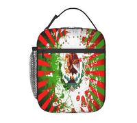 Lunch Bag Mexican Flag Viva México Art Organizer Durable Thermal Cooler Bag Thermal Lunch Box for School Women & Men Beach