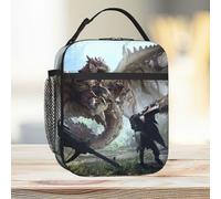 Lunch Bag Monster Hunter World Rathalos Tote Insulated Cooler Kids School Travel
