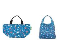 Lunch bag + shopper GIFT SET Recycled plastic bottles (Floral)