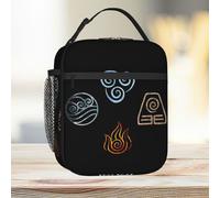 Lunch Bag The Four Elements Avatar Symbols Tote Insulated Cooler Kids School Travel