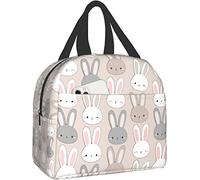 Lunch Bag Tote Bag for Women Rabbit Bunny Head Insulated Lunch Box for Men Kids Lunch Cooler Bag Thermal Bag School Picnic Work