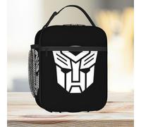 Lunch Bag Transformers - White Autobot Symbol Tote Insulated Cooler Kids School Travel