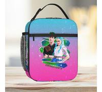 Lunch Bag Zombies 3: Milo & Meg, Zed & Addison - Love Glitter Tote - Insulated Cooler for Kids - Large Capacity, 2 Carry Ways