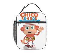 Lunch Bags Chico Anime Bon Bon Insulated Lunch Tote Reusable Portable Lunch Box for Outdoor Office Picnic 10 X 4 X 8 in