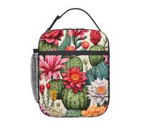 Lunch Bags For Men Women Boys Girls Tropical Cactus Cacti Desert Flower Green Plant Reusable Lunch Box for School Office Picnic Camping Thermal Insulation and Cold Preservation