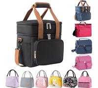 Lunch Bags For Women Men Insulated Portable Thermal Leak Proof Insulated Lunch Box Tote Bag Fashion Lightweight Working School Picnic Travel Handbags