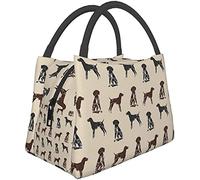 Lunch Bags German Shorthaired Pointer Dogs GSP Dog Cute Dog Insulation Portable Tote Bag Lunch Box Lunch Container Wth Zipper