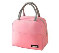 Lunch Bags, Insulated Lunch Bag Reusable Lunch Box Lunch Tote Waterproof Grocery Bag to School Office Work for Kids, Adults, Children (Pink)