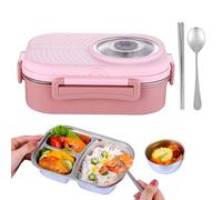 Lunch Box - 23x16.5x8cm Stainless Steel Lunch Box, Proof Lunch Boxes, 3 Compartment Food Container for Busy School Students Professional Colleges