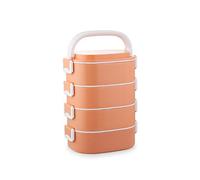 Lunch Box, 750ML Bento Box with Insulated Lunch Bag 4 Layers Stackable for Kids Adults Portable Food Container/B/Section A