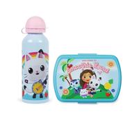 LUNCH BOX + ALUMINIUM CANTEEN 500ML GABBYS DOLLHOUSE