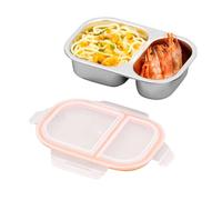 Lunch Box for Adults, Leak-proof Stainless Steel Container with Divided Compartments, 800 ml Food Storage Container, for Family Travel, Home, Outdoor, Work, School, Daily Picnic