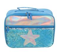 TENDYCOCO Lunch Box for Girls Reversible Sequin Lunch Box Mermaid Lunch Tote Insulated Lunch Bag for Kids Mini Cooler Bag Glitter Lunch Box