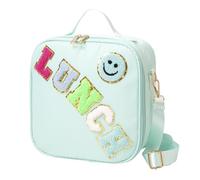 Lunch Box for Women Girl Large Insulated Lunch Bag, Kids Lunch Bag Personalized Preppy Lunch Box for Girls Adults with Adjustable Shoulder LunchBag for Girls School Travel Picnic (Green)