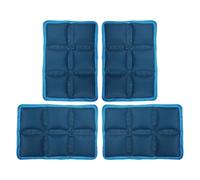 Lunch Box Ice Packs - 4 Piece Slim Reusable Freezable Ice Bricks | Leakproof Polymer Absorbent Resin Polyester | Cooler Bag Inserts - School Travel Camping Beach