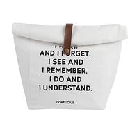 Lunch Box Insulation Bag Picnic Bag Simple Nordic Style Leather Insulated Lunch Bag for Work Shopping Large Capacity Insulated Lunch Tote with Brass Buckle Calf Leather Outer