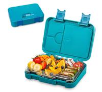 Lunch Box Kids Snack Box with 6 Compartment Container Portable Food Storage Blue