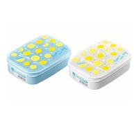 Lunch Box, Large Size, 22.0 fl oz (650 ml), Divided Included, Lemon (Color Not Specified)