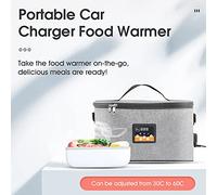 Lunch Box, Lonchera Eléctrica Portátil Electric Lunch Box With Digital Display to Show the Heating Temperature 8L 12V Multifunctional Car Food Heating and Insulation Bag for Road
