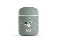 monbento - Kids Small Insulated Container MB Capsule Raccoon - Leakproof and Insulated - Small Lunch Box Keeps Food Hot/Cold up to 5 Hours - BPA Free - Food Grade Safe - Green