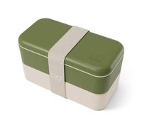 monbento - Bento Lunch Box MB Original Olive Recycled Made in France - 2 Leakproof Compartments - Lunch Box Perfect for Work/Picnic/Lunch Packing - BPA Free - Food Grade Safe Food Containers - Khaki