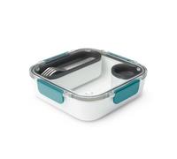 Black+Blum | BPA-Free, Leak-Proof Microwave Safe Bento Box Style Compartment Food Container, with Stainless-Steel Fork, Ocean, 1000 ml/ 34f l oz