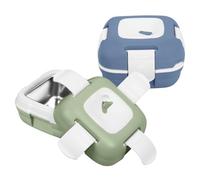 Lunch Box - Pinnacle Insulated Leak Proof Lunch Box for Adults and Kids - Thermal Lunch Container with New Heat Release Valve 16 oz ~Set of 2~ Navy-Green