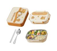 Lunch Box with Containers,Capybara Panda Compartment Lunch Box - Food Containers Snack Holder Stainless Steel for Picnic Boys Girls Outdoor School Camping Women Office Work