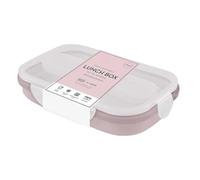 Lunch Box with Spork - 900ml | Dishwasher & Freezer Safe | Convenient Separate Spork Compartment | Perfect for School, Office, or On-the-Go | Airtight lid, Leakproof and Portable Design (Pink)