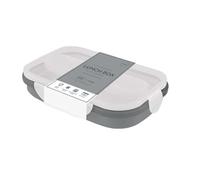 Lunch Box with Spork - 900ml | Dishwasher & Freezer Safe | Convenient Separate Spork Compartment | Perfect for School, Office, or On-the-Go | Airtight lid, Leakproof and Portable Design (Grey)