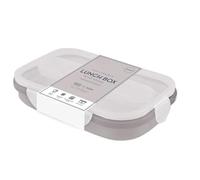 Lunch Box with Spork - 900ml | Dishwasher & Freezer Safe | Convenient Separate Spork Compartment | Perfect for School, Office, or On-the-Go | Airtight lid, Leakfproof and Portable Design (Natural)