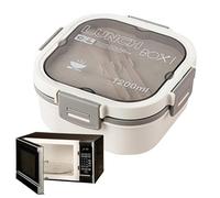 Lunch Containers - Silicone Dishwasher Safe Bento Containers | 1200ML Lunch Box Sealing Modern Bento-Style for Students, Adults