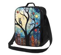 Lunch Cooler Bag Insulated Leakproof Tote Work print The cat's scissors