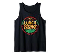 Lunch Hero Squad Retro Groovy Positive School Dining Tank Top