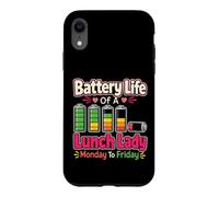 Lunch Lady Battery Life Monday To Friday School Cafeteria Case for iPhone XR