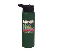Lunch Lady Battery Life Monday to Friday School Cafeteria Stainless Steel Insulated Water Bottle