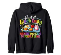 Lunch Lady Begging 500 Kids To Form A Line Cafeteria Zip Hoodie