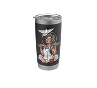 Lunch Lady Cafetaria Worker Coquette Christian Cross Heart Stainless Steel Insulated Tumbler