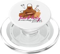 Lunch Lady Christian back to school staff women chef cook PopSockets PopGrip for MagSafe