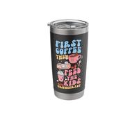 Lunch Lady Coffee First Coffee Then Feed The Kids #Lunchlady Stainless Steel Insulated Tumbler