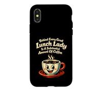 Lunch Lady Coffee Lover Funny School Cafeteria Worker Case for iPhone X/XS