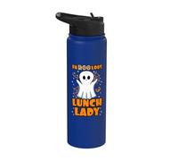 Lunch Lady Faboolous Ghost Cafeteria Worker All Hallows' Eve Stainless Steel Insulated Water Bottle