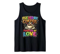 Lunch Lady Fueled By Coffee Powered By Love Cafeteria Tank Top