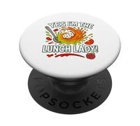 LUNCH LADY Gift Funny Retro Cafeteria Back To School PopSockets Adhesive PopGrip