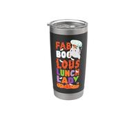 Lunch Lady Halloween Ghost Fab Boo Lous Lunch Lady Stainless Steel Insulated Tumbler