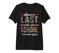 Lunch Lady Happy Last Day of School Summer Funny Leopard Premium T-Shirt
